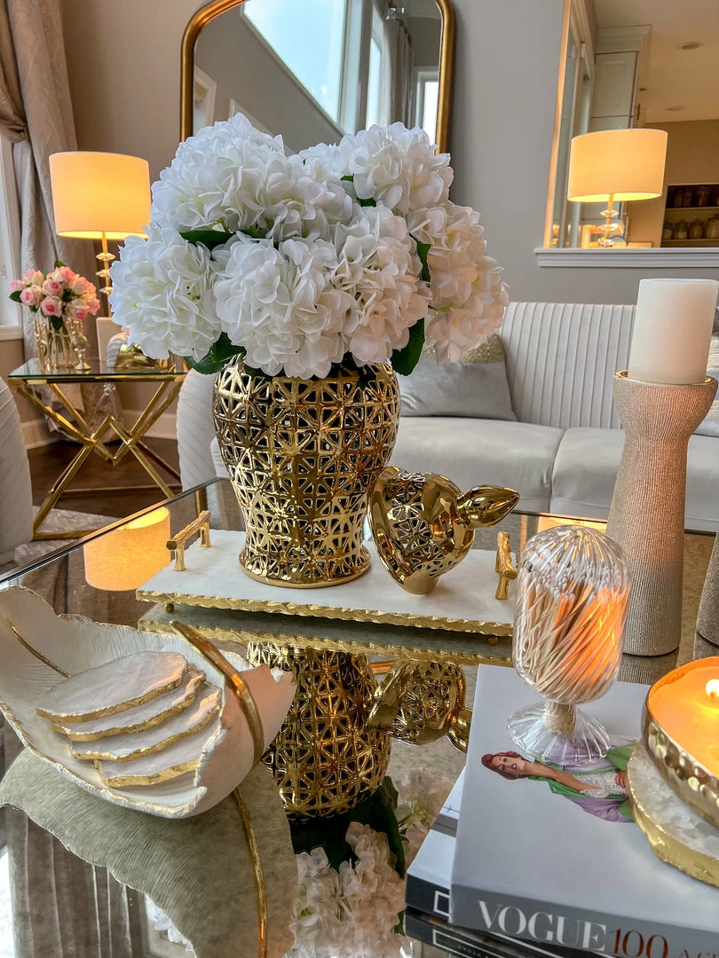 Inspire Me! Home Decor 23.5" Real Touch White Hydrangea 5 Inspire Me! Home Decor 23.5" Real Touch White Hydrangea