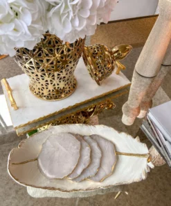 Inspire Me! Home Decor Rose Quartz Coasters (2 Colors)