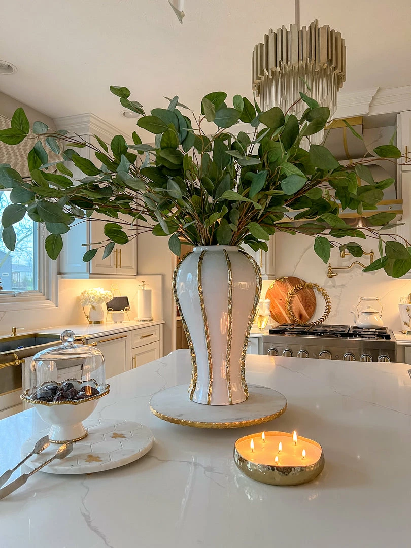 Inspire Me! Home Decor Gold 6 Wick Hammered Candle 7 Inspire Me! Home Decor Gold 6 Wick Hammered Candle