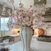 Inspire Me! Home Decor Floral Stems 49" Blush Pink & White Cherry Blossom Stem