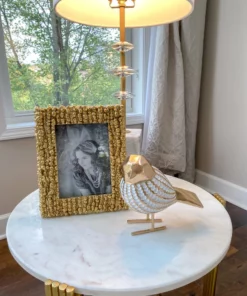 Inspire Me! Home Decor White And Gold Resin Birds (Set Of 2)