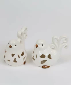 Inspire Me! Home Decor Ornate White Ceramic Bird