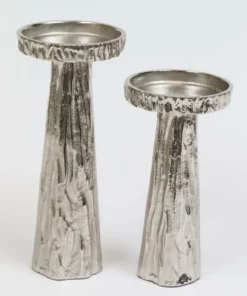 Inspire Me! Home Decor Silver Branch Pedestal Candle Holder (2 Sizes)