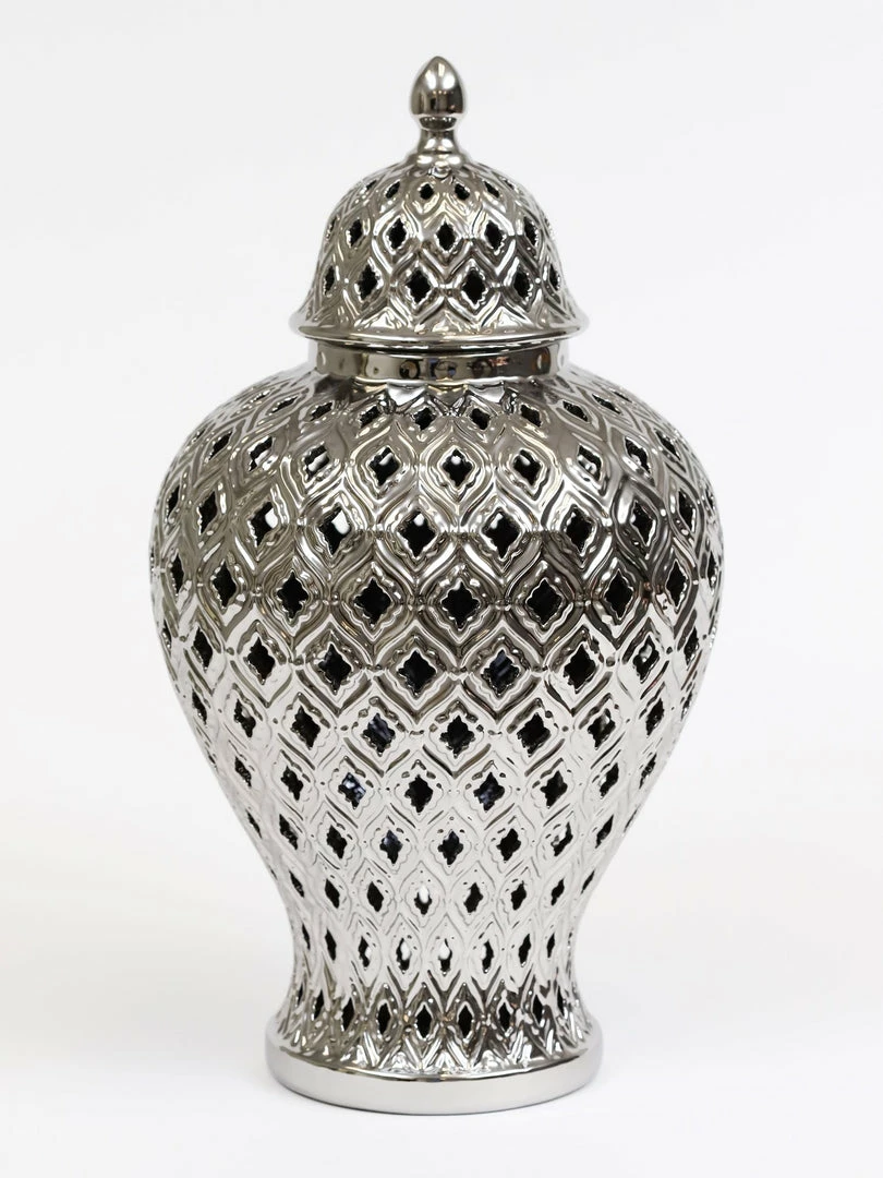 Inspire Me! Home Decor Small Silver Ginger Jar 5 Inspire Me! Home Decor Small Silver Ginger Jar