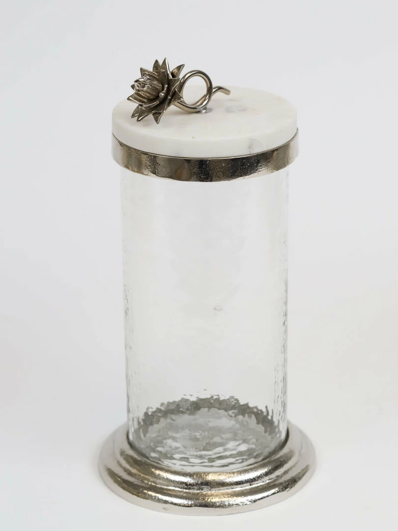 Inspire Me! Home Decor Gold Or Silver Canisters With Floral Lotus Lid (2 Colors) 16 Inspire Me! Home Decor Gold Or Silver Canisters With Floral Lotus Lid (2 Colors)