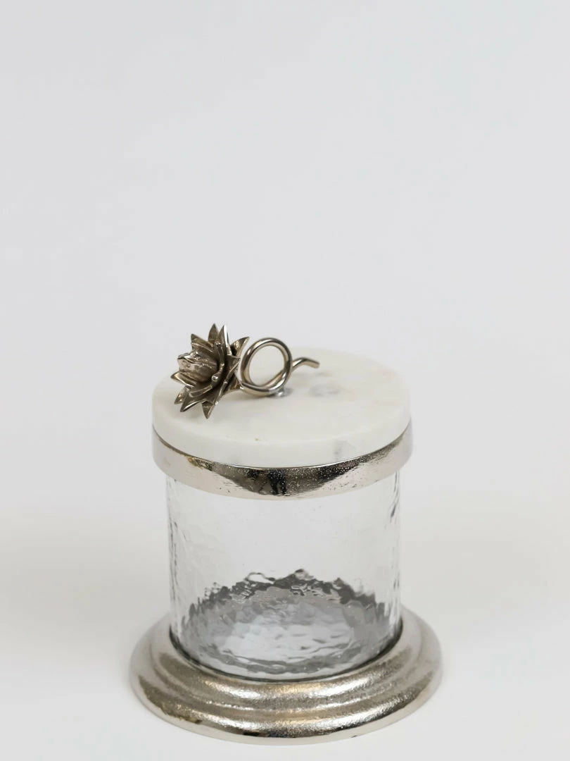 Inspire Me! Home Decor Gold Or Silver Canisters With Floral Lotus Lid (2 Colors) 14 Inspire Me! Home Decor Gold Or Silver Canisters With Floral Lotus Lid (2 Colors)