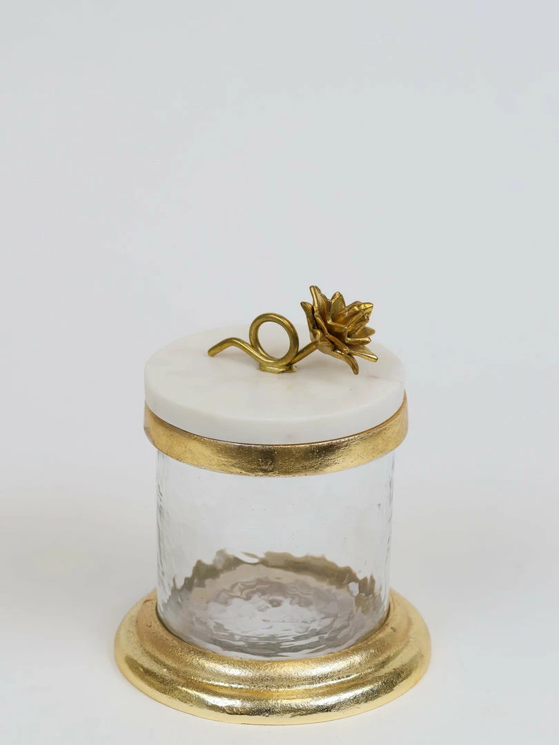 Inspire Me! Home Decor Gold Or Silver Canisters With Floral Lotus Lid (2 Colors) 10 Inspire Me! Home Decor Gold Or Silver Canisters With Floral Lotus Lid (2 Colors)