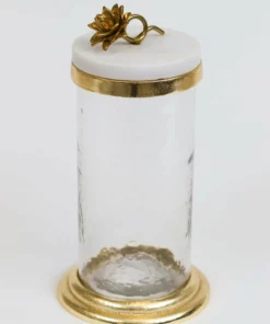 Inspire Me! Home Decor Gold Or Silver Canisters With Floral Lotus Lid (2 Colors) 26 Inspire Me! Home Decor Gold Or Silver Canisters With Floral Lotus Lid (2 Colors)