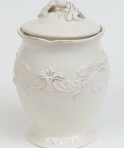 Inspire Me! Home Decor Oversized White Detailed Jars (Set Of 3)