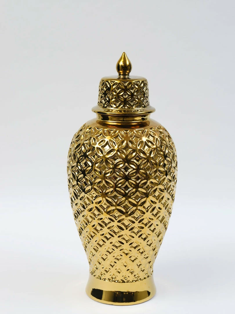 Inspire Me! Home Decor Gold Ginger Jar Lattice Design (2 Sizes) 5 Inspire Me! Home Decor Gold Ginger Jar Lattice Design (2 Sizes)