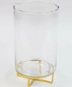 Inspire Me! Home Decor Glass Vase With Gold Base