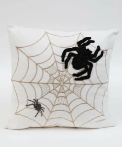Inspire Me! Home Decor Gold Glam Beaded Spider Pillow