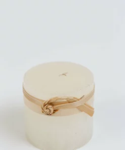 Inspire Me! Home Decor Cream Textured Pillar Candle (2 Sizes)
