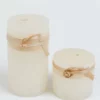 Inspire Me! Home Decor Cream Textured Pillar Candle (2 Sizes)