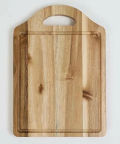 Inspire Me! Home Decor Wood Cutting Board With Handle And Groove