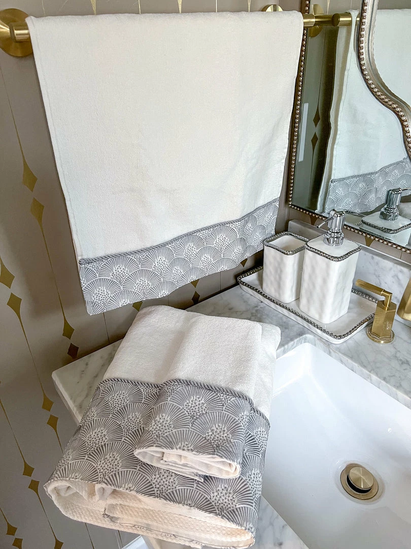 Inspire Me! Home Decor Decorative Shell Towel (2 Colors, 3 Styles) 3 Inspire Me! Home Decor Decorative Shell Towel (2 Colors, 3 Styles)