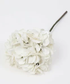 Inspire Me! Home Decor 18.5" White Velvet Hydrangea Stem