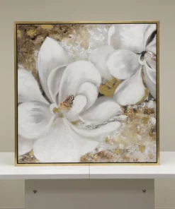 Inspire Me! Home Decor WALL ART & MIRRORS Gold Detailed Floral Wall Art Painting
