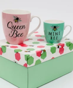 Inspire Me! Home Decor Queen Bee & Mini Bee Mug Set