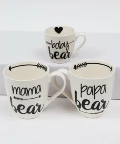 Inspire Me! Home Decor KITCHEN Family Bear Mug Set
