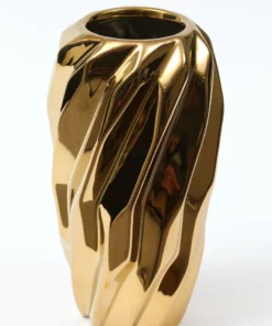 Inspire Me! Home Decor Gold Wavy Design Vase (2 Sizes)