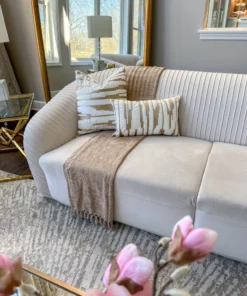 Inspire Me! Home Decor Beige Chenile Throw PILLOWS, RUGS, & THROWS