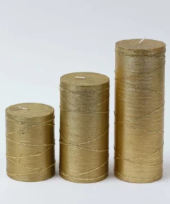 Inspire Me! Home Decor Golden Swirl Candle (3 Sizes)