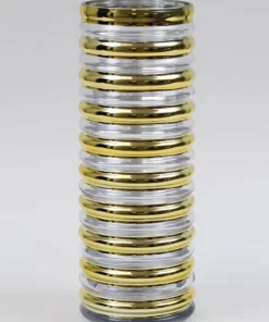 Inspire Me! Home Decor Gold Ribbed Glass Vase (2 Sizes)