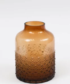 Inspire Me! Home Decor Amber Glass Textured Vase (2 Sizes)