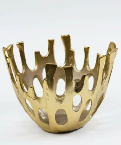 Inspire Me! Home Decor Openwork Gold Metal Bowl