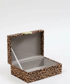 Inspire Me! Home Decor Leopard Print Boxes With Gold Medallion (Set Of 2)