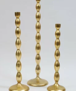 Inspire Me! Home Decor Gold Bead Floor Candle Stick (3 Sizes)