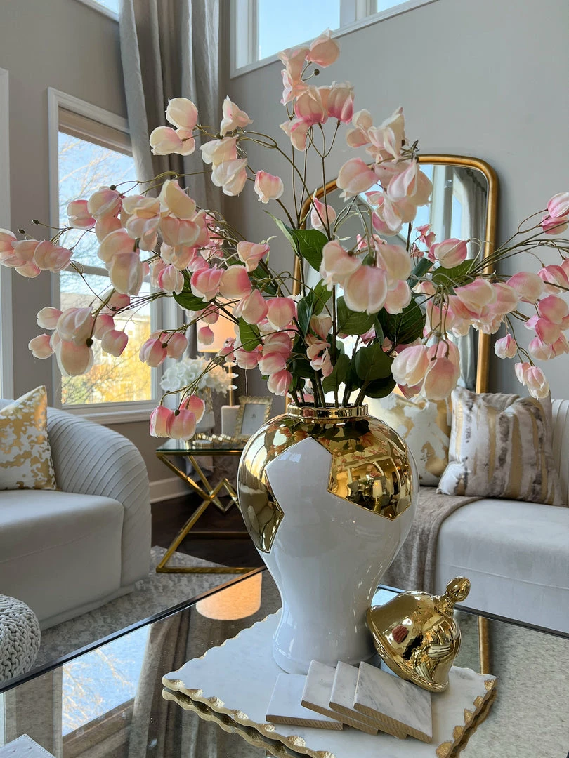 Inspire Me! Home Decor 39" Pink Lantern Flower Stem 5 Inspire Me! Home Decor 39" Pink Lantern Flower Stem