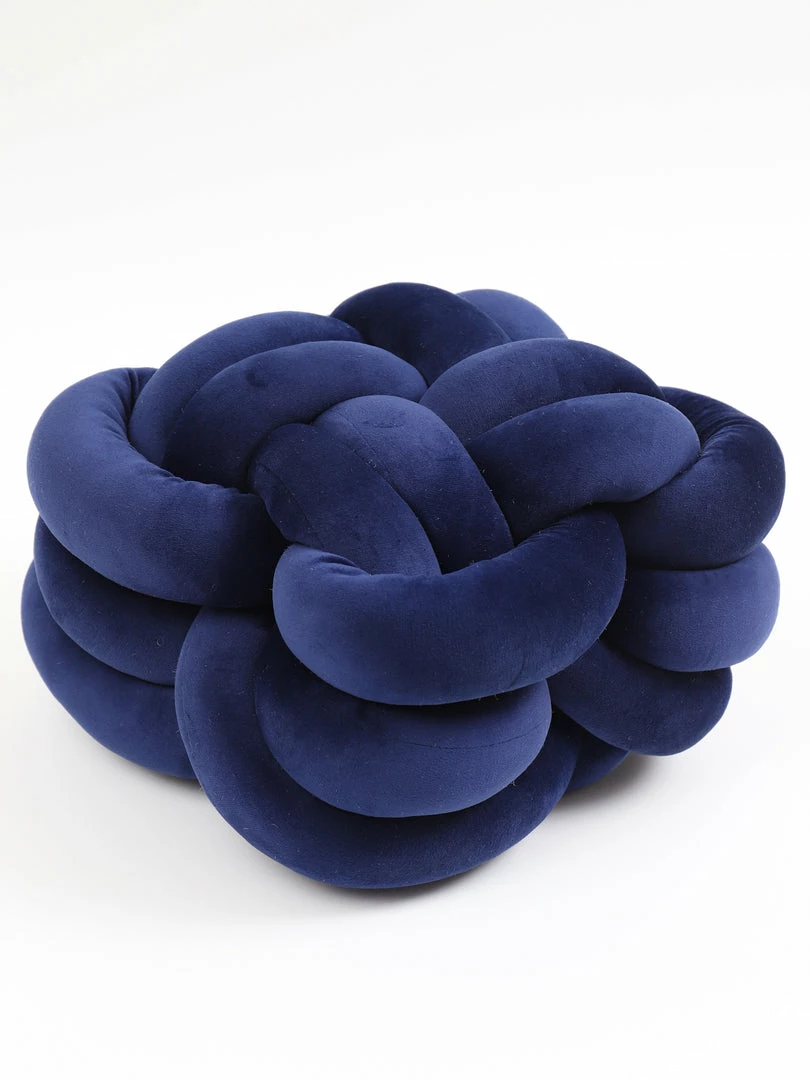 Inspire Me! Home Decor Royal Blue Velvet Knot Pillow 4 Inspire Me! Home Decor Royal Blue Velvet Knot Pillow