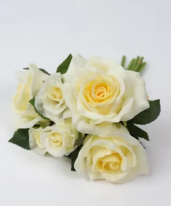 Inspire Me! Home Decor 10" White Real Touch Rose Bundle