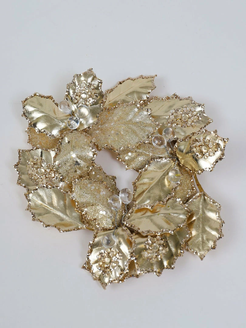 Inspire Me! Home Decor Gold Leaf Candle Wreath 4 Inspire Me! Home Decor Gold Leaf Candle Wreath