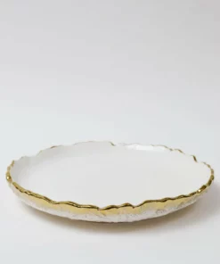 Inspire Me! Home Decor White And Gold Ombre Dinner Set