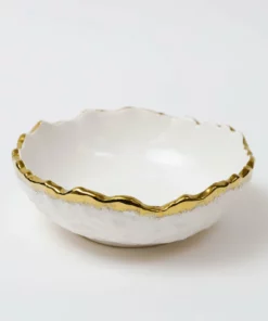 Inspire Me! Home Decor White And Gold Ombre Dinner Set