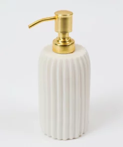 Inspire Me! Home Decor Gold Marble Soap Dispenser