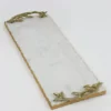 Inspire Me! Home Decor Rectangle Marble Tray With Gold Branch Handles