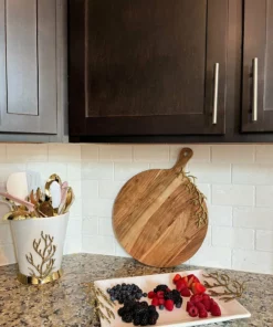 Inspire Me! Home Decor White Ceramic Utensil Holder With Gold Textured Details & Base " From Pops Of Color Home Collection" 10 Inspire Me! Home Decor White Ceramic Utensil Holder With Gold Textured Details & Base