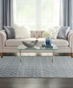 Nourison PILLOWS, RUGS, & THROWS Joli Area Rug - Blue/Grey (2 Sizes)