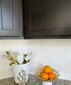 Inspire Me! Home Decor Textured Design Bowl With White Marble Base (2 Colors)