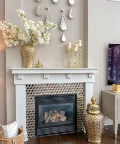 Inspire Me! Home Decor Ginger Jars Extra-Oversized Gold Pierced Patterned Floor Ginger Jar