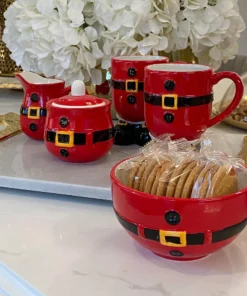 Inspire Me! Home Decor Santa Belt Cereal/Soup Bowl