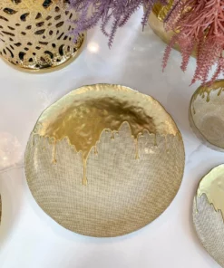 Inspire Me! Home Decor Gold Dipped Dinnerware Collection (Sold Separately) 14 Inspire Me! Home Decor Gold Dipped Dinnerware Collection (Sold Separately)