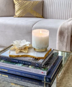 Inspire Me! Home Decor White And Gold Flower Decor