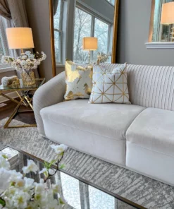 Cloud9d Zara Ivory Gold Pillow - 22