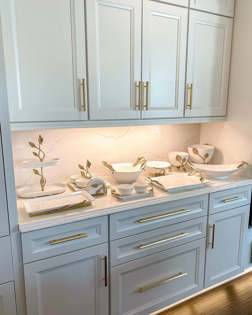 Inspire Me! Home Decor White Ceramic Serving Tray With 4 Bowls And Gold Leaf 6 Inspire Me! Home Decor White Ceramic Serving Tray With 4 Bowls And Gold Leaf