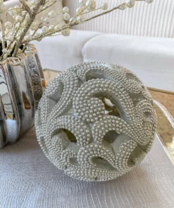 Inspire Me! Home Decor Champagne Detailed Orb